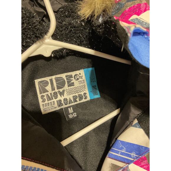 Ride Malibu Girls Youth Medium Snowboard Jacket Chevron Print - New With Tags - Picture 2 of 9